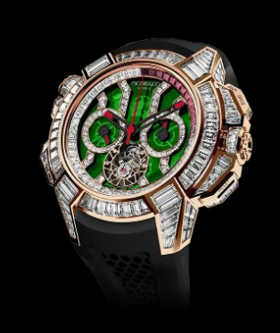 Jacob & Co epic x chrono tourbillon baguette GREEN CRYSTAL EC380.40.BD.AA.A Replica watch (image for) Jacob & Co epic x chrono tourbillon baguette GREEN CRYSTAL EC380.40.BD.AA.A Replica watch